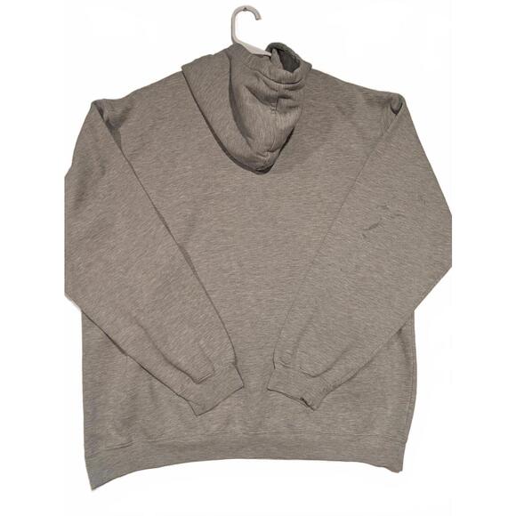 Adidas Gray Pullover Hoodie Sweatshirt Kangaroo Pocket Mens XXL Center Logo - Picture 2 of 6